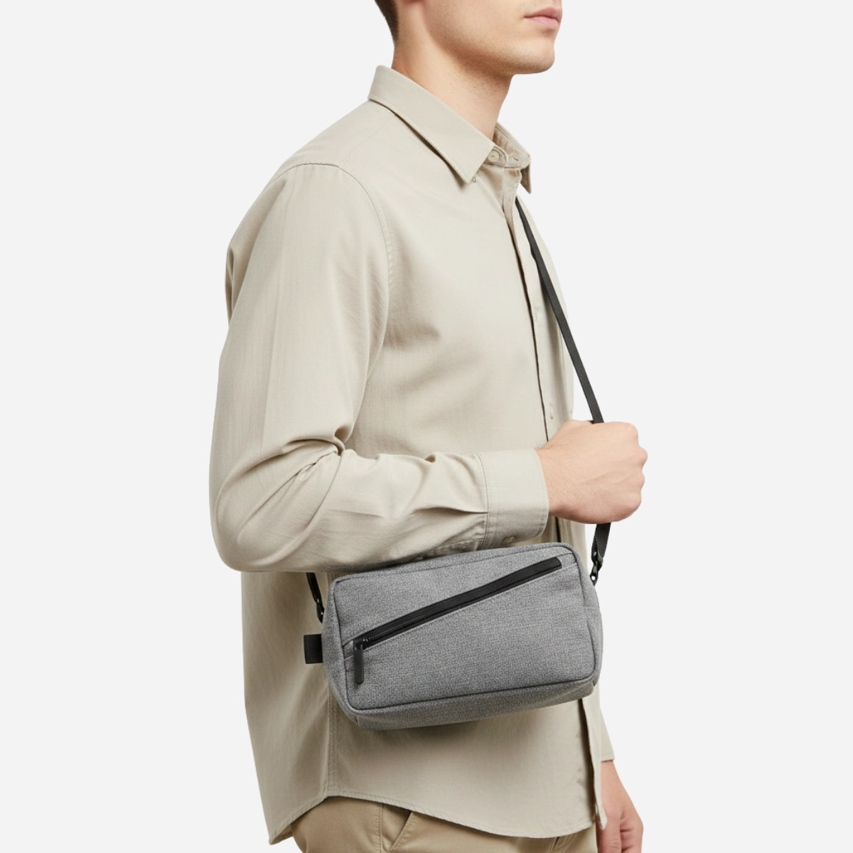 Minimalist Canvas Tech Pouch - Image 4
